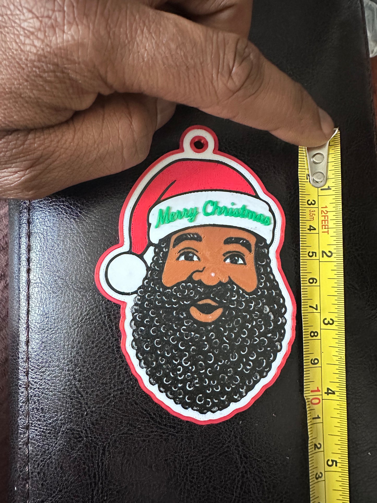 Younger Black Santa Ornament