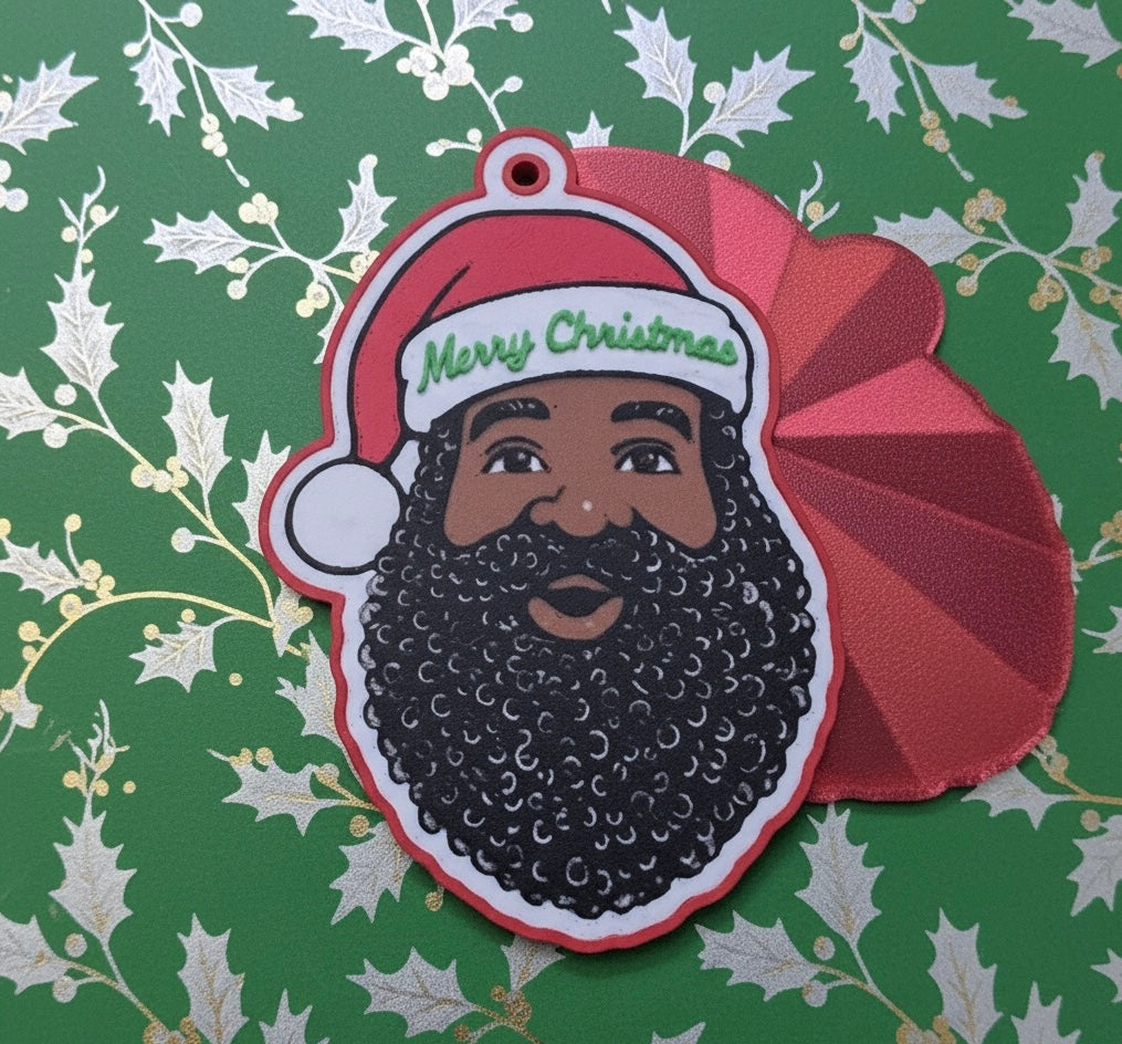 Younger Black Santa Ornament