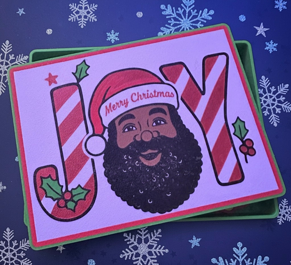 Joy Black Santa Gift Box