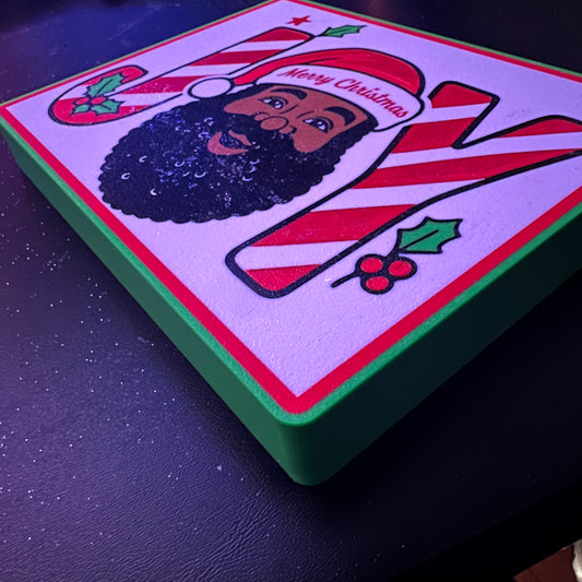 Joy Black Santa Gift Box