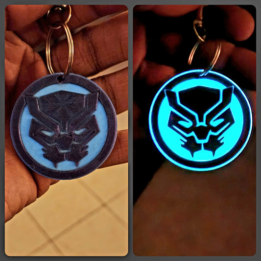 Black Panther (Logo) Glow-in-the-dark Keychain